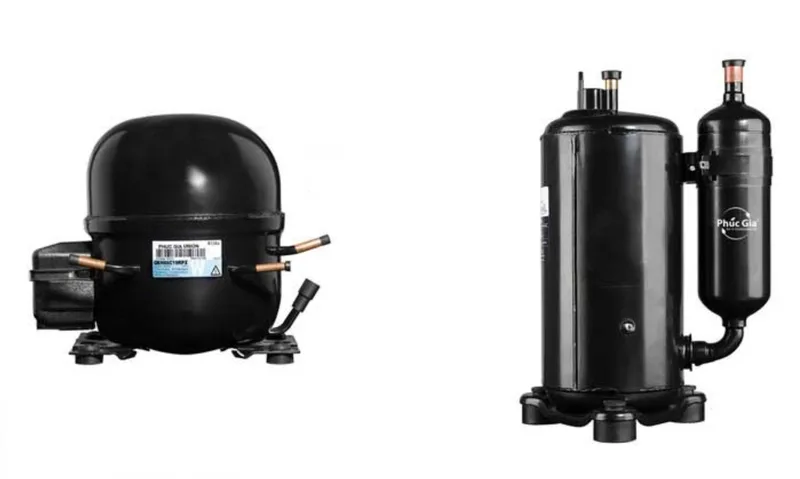 Máy nén tạo áp suất để gas lạnh tuần hoàn ổn định giữa dàn lạnh và dàn nóng.