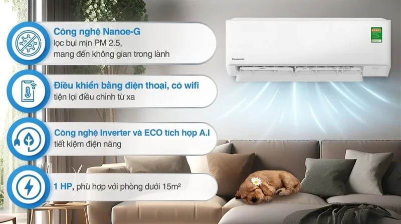 Panasonic là lựa chọn phù hợp cho gia đình có trẻ nhỏ, người già hoặc người chú trọng chất lượng không khí.